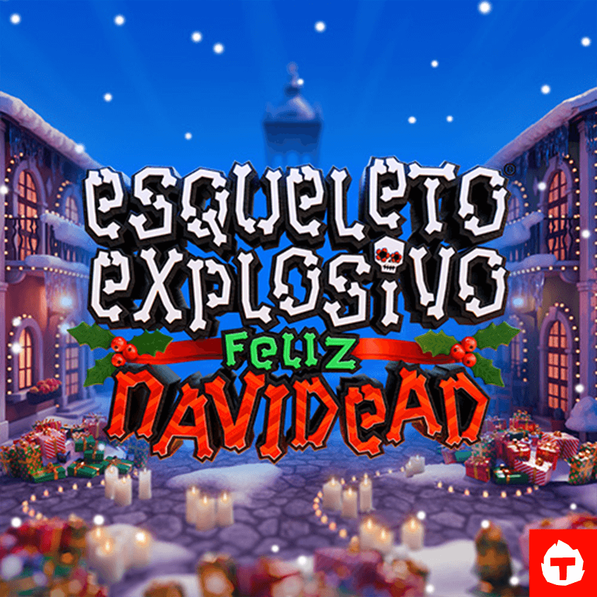 Esqueleto Explosivo Feliz Navidead